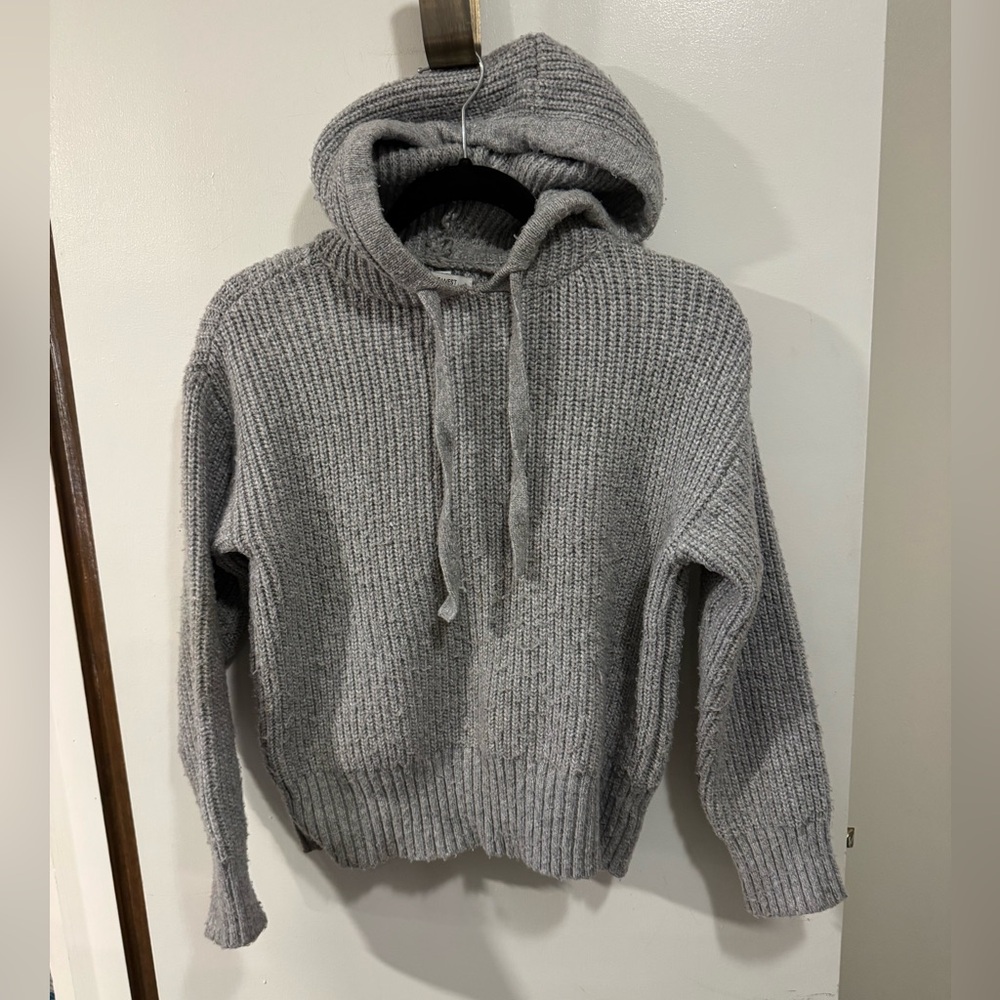 Women’s Gray Hooded Sweater - Nine West - Size Medium